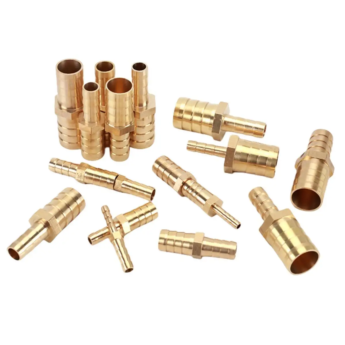 Brass Straight Hose Pipe Fitting Equal Barb 4mm 5mm 6mm 8mm 10mm 12mm 16mm 19mm 25mm Gas Copper Barbed Coupler Connector Adapter