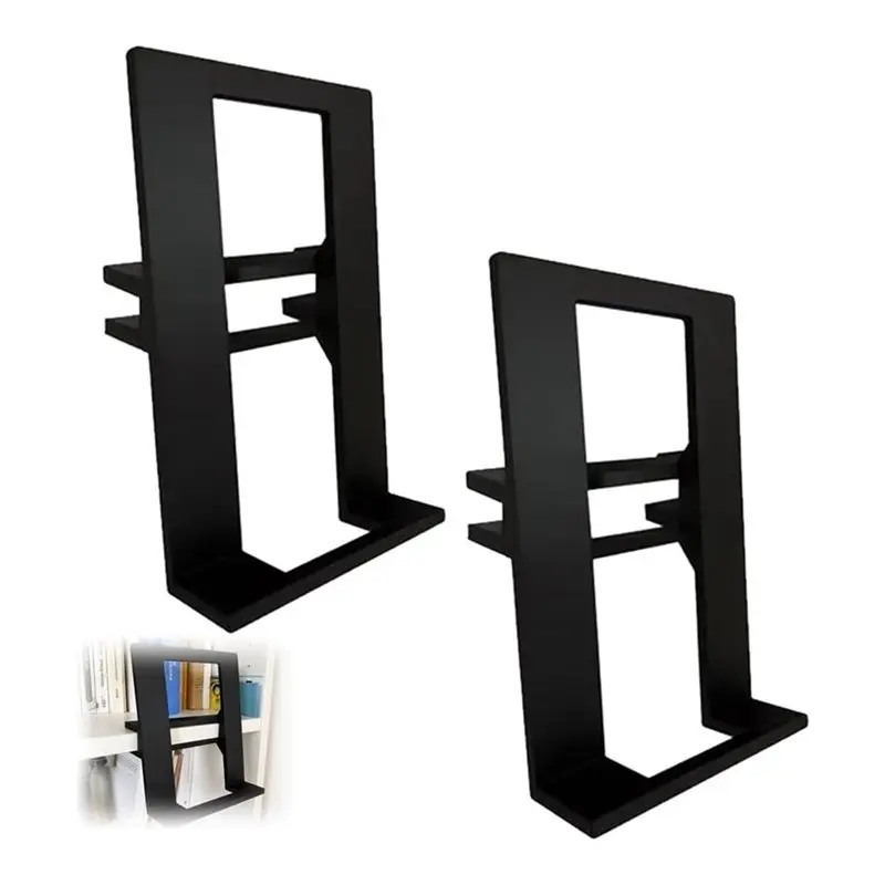 B92B-2Pcs Plastics Floating Bookshelf Holder For Stylish Home Library And Workplace Organization(Large)