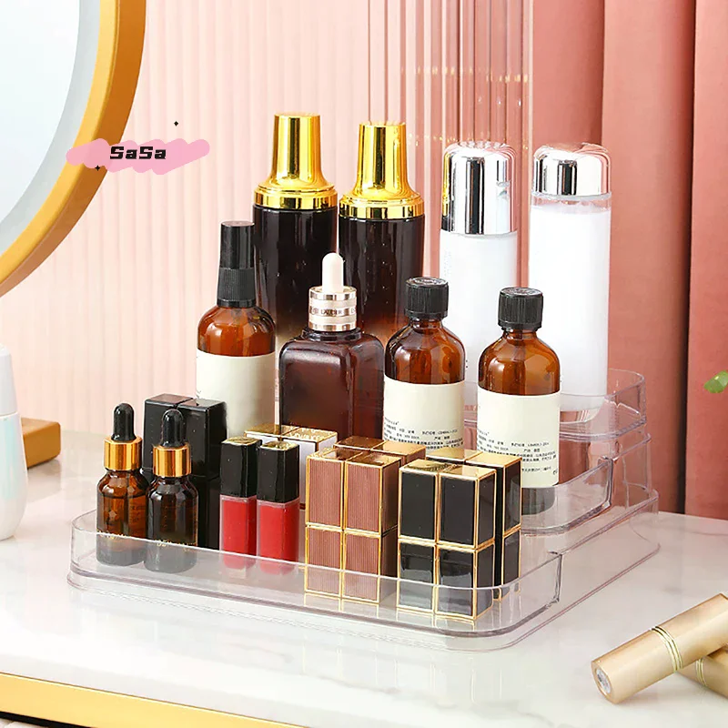 3-stöckiges Desktop-Parfümregal PET Kosmetik-Organizer Parfüm-Aufbewahrungsregal Puppenständer Küchen-Gewürzorganizer