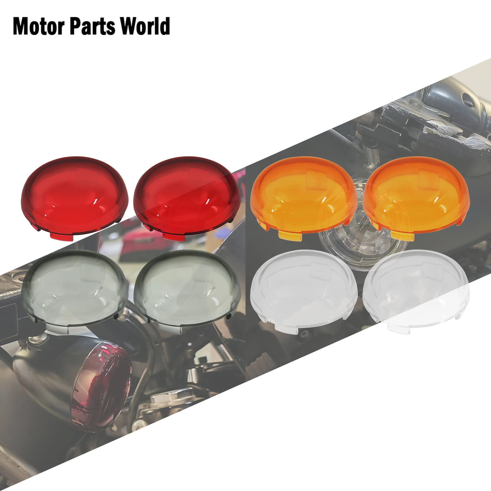 

Motorcycle 2PCS Turn Signal Lens Cover Indicator Lights Caps Light Cover For Harley Touring Road King Sportster 883 Dyna Softail