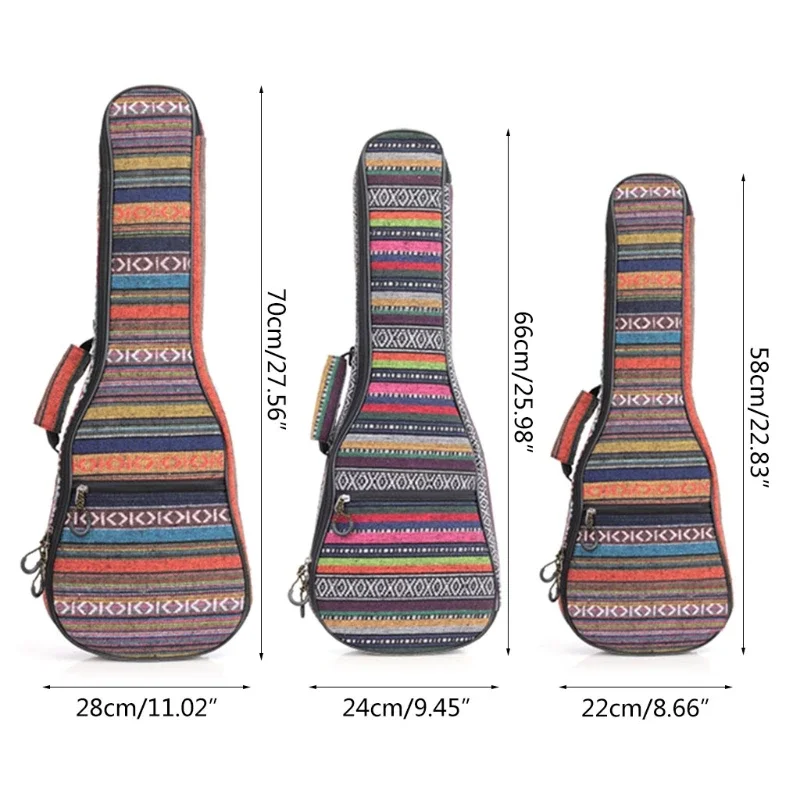 Cotton Thicken Ukulele Bag 21 23 26 Inch Durable Material Pearl Cotton Waterproof Ukulele Case