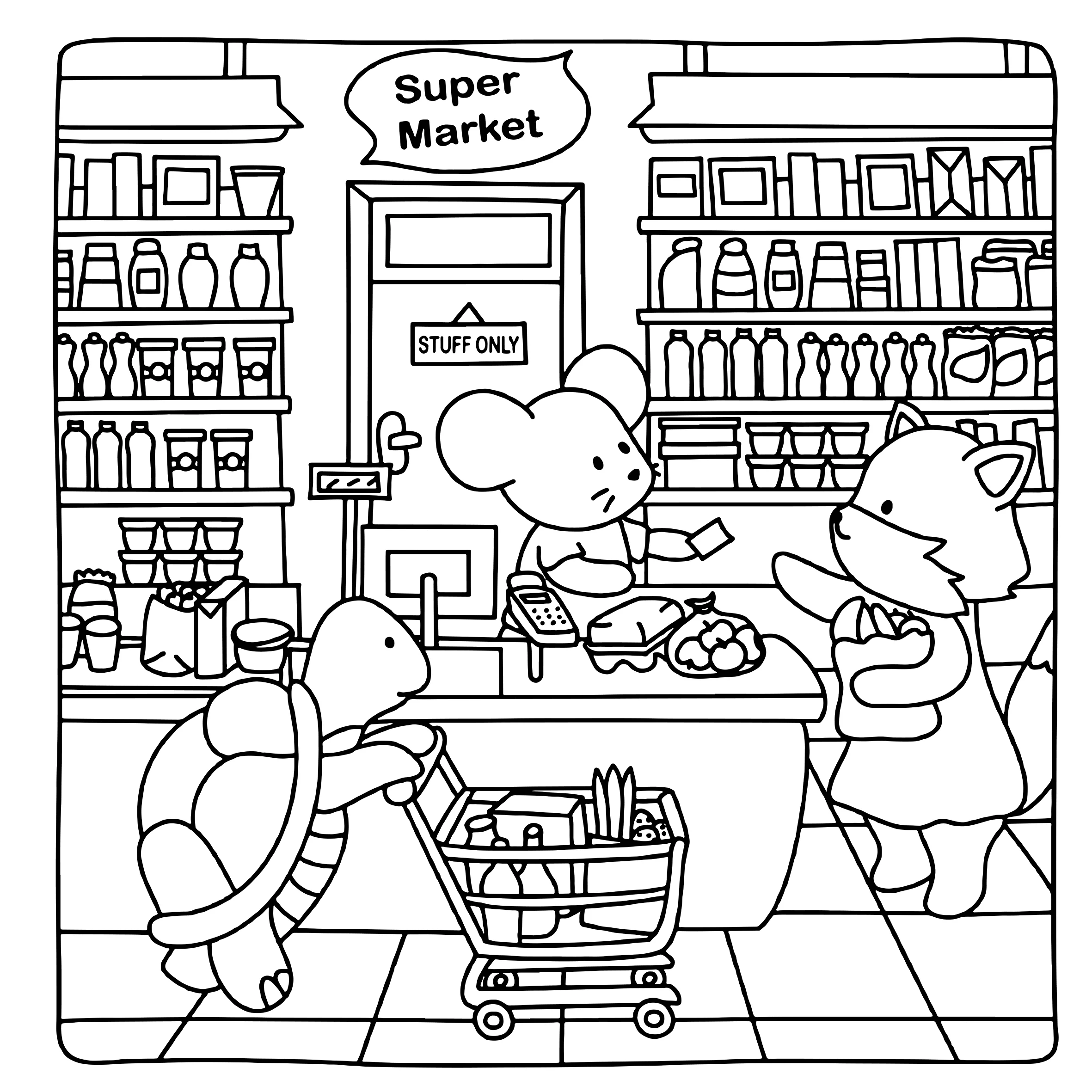 CUTE SHOP Bold-easy Patterns Coloring Book for Adults Cute Drawing Book Perfect Gift for Party and Birthday