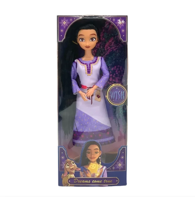 2024 Disney Wish Princess Asha 13cm Wishing Pet Asha 9 Joint Movable Doll Character Model Toy Decorative Ornaments Birthday Gift