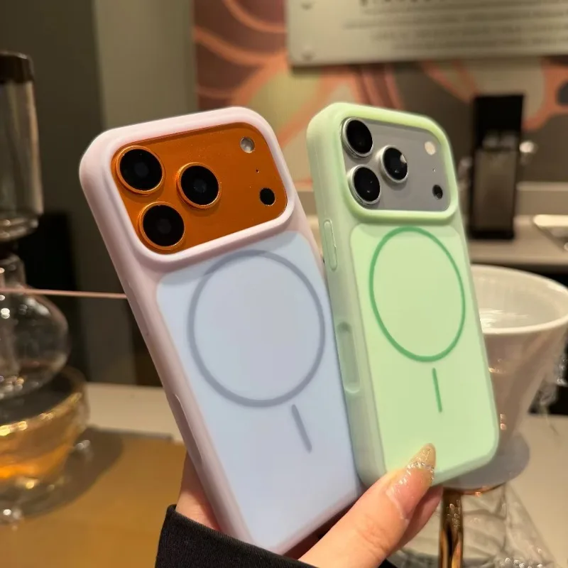 For Magsafe Candy Color Matte Case For iPhone 13 14 15 16 17 18 Pro Max Camera Control Button Ultra Slim Shockproof Cover
