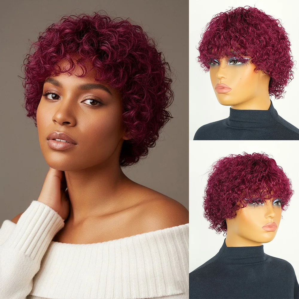  Bob Curly Pixie W… - image