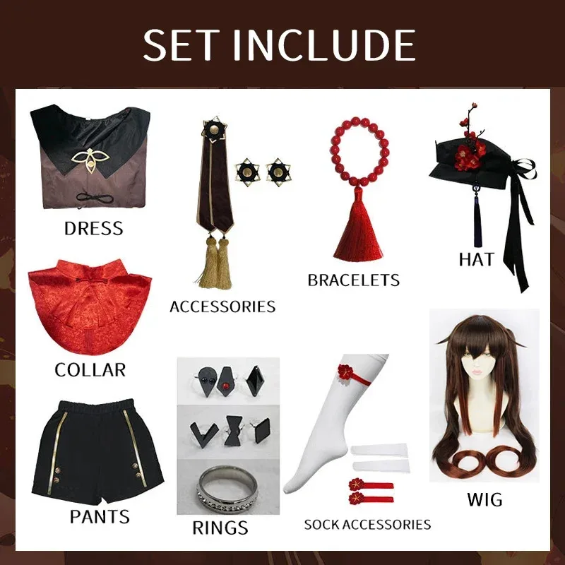 Genshin Impact Hutao Costume Cosplay Scarpe Uniforme Costumi di Halloween in Stile Cinese per Donne Gioco Hu Tao