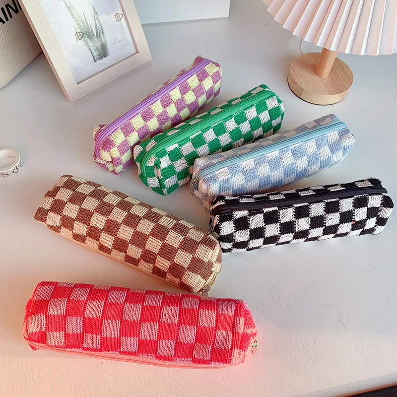 Kawaii Pencil Cases Cosmetic Lipstick Coin Purse Storage Bag Cute Women Makeup Handbags School Stationery Pouch Pen Bag Supplies