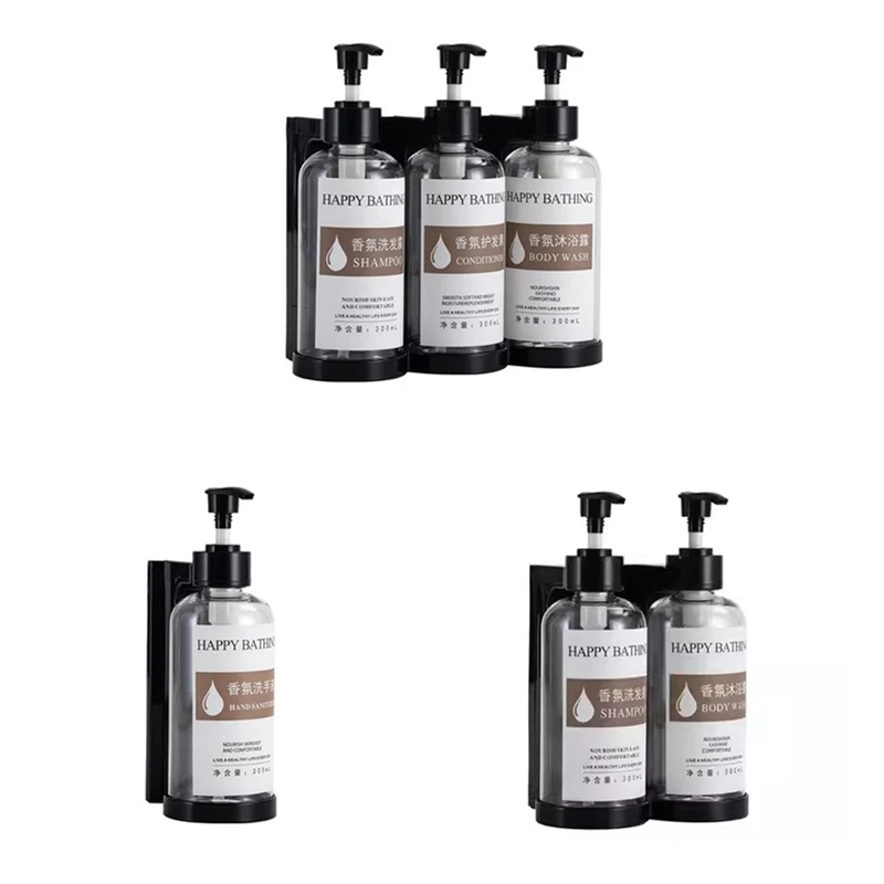 Dispensador de jabón y gel de ducha, botella montada en la pared, barato, personalizado, precio bajo, para baño de hotel