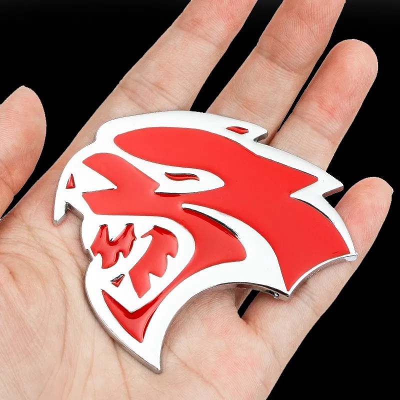 Car Hellcat‌ Leopard Head SRT Emblem Sticker Accessories For Dodge Cat Journey Charger Ram Caliber Nitro Dart Challenger Jcuv