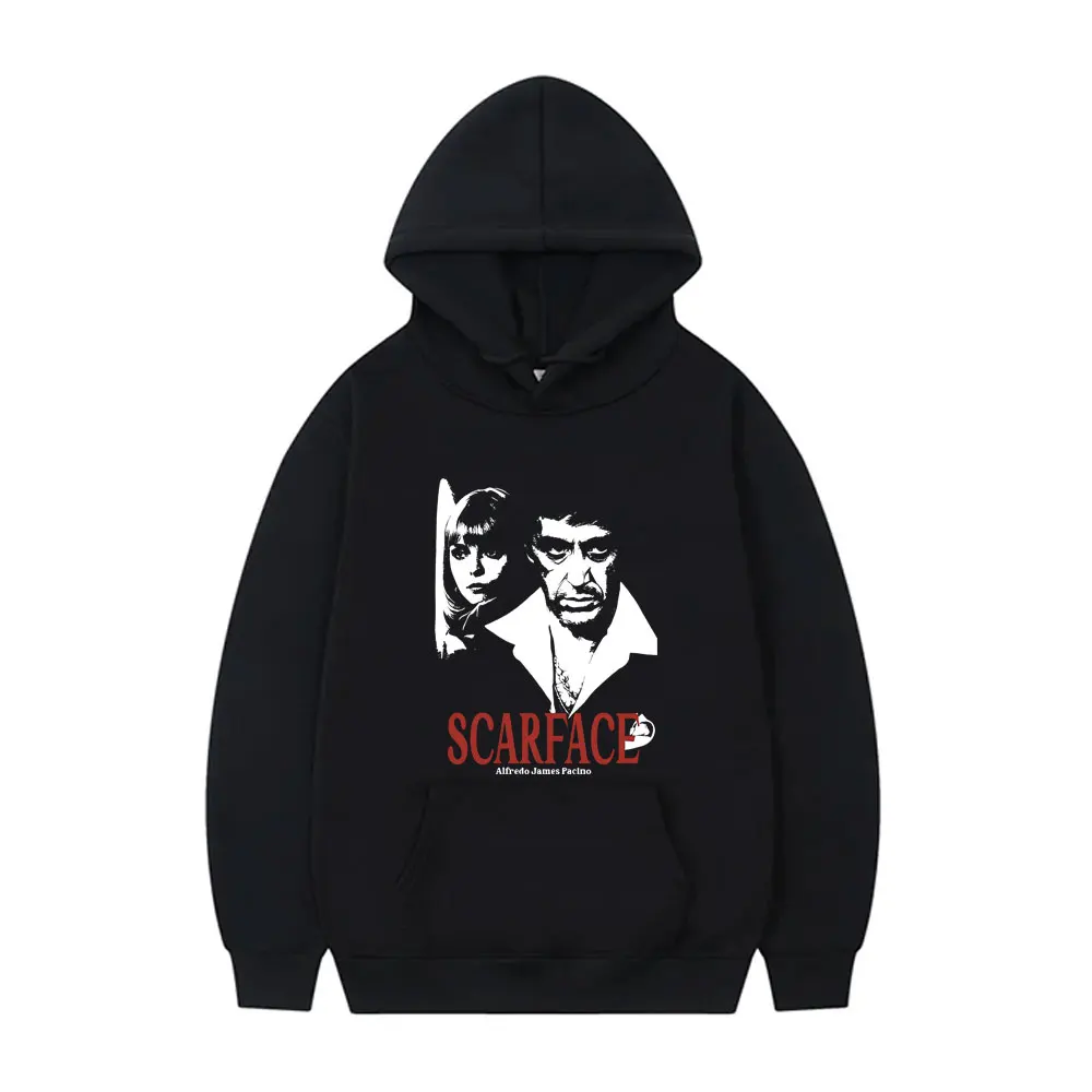 

Movie Scarface Al Pacino Hoodie Vintage Tony Montana Graphic Hoodies Awesome Streetwear Men Women's Fashion Hip Hop Sportswear