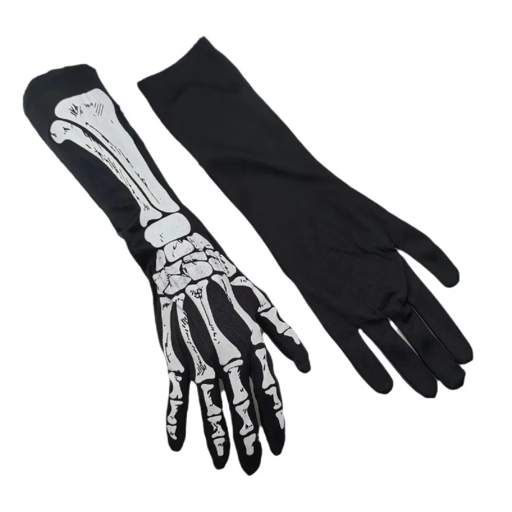 New Halloween Skeleton Gloves Creative Unisex Adult Full Finger Mittens Party Accessories Party Props
