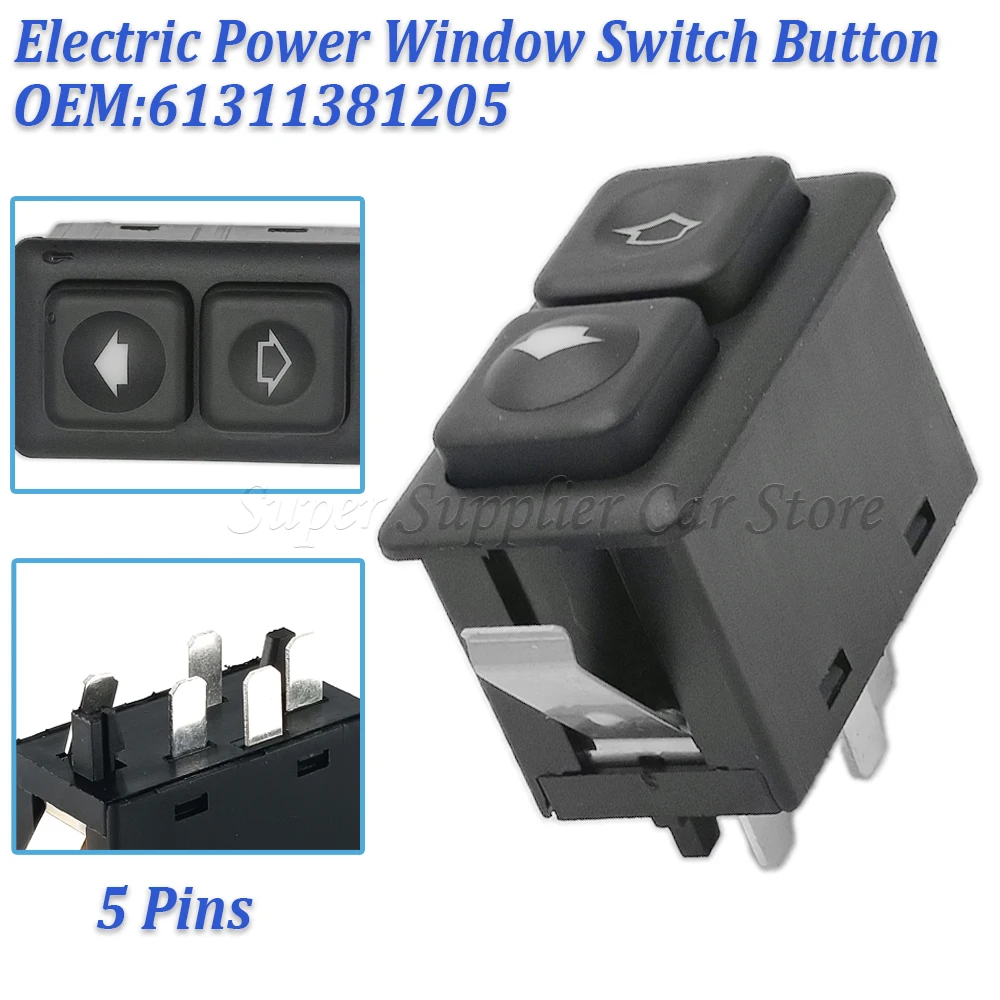 Fit For BMW E23 E24 E28 E30 New Style 5Pin Illuminated Power Switch Easy Installation Car Accessories 61311381205