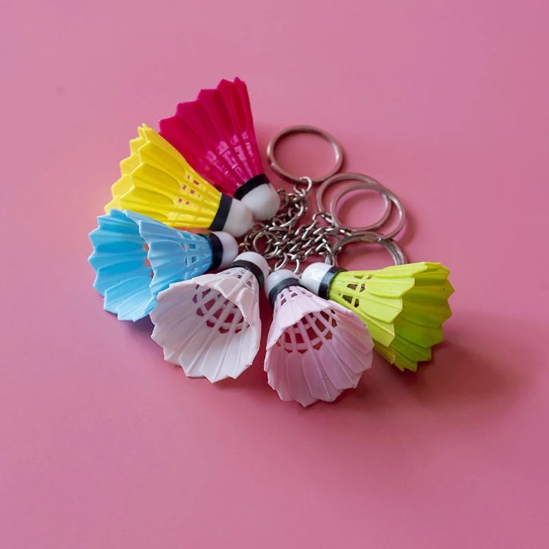 Creative Mini Badminton Keychain Cute Shuttlecock Key Chains Keyring Car Key Holder Bag Pendant Jewelry Club Gifts