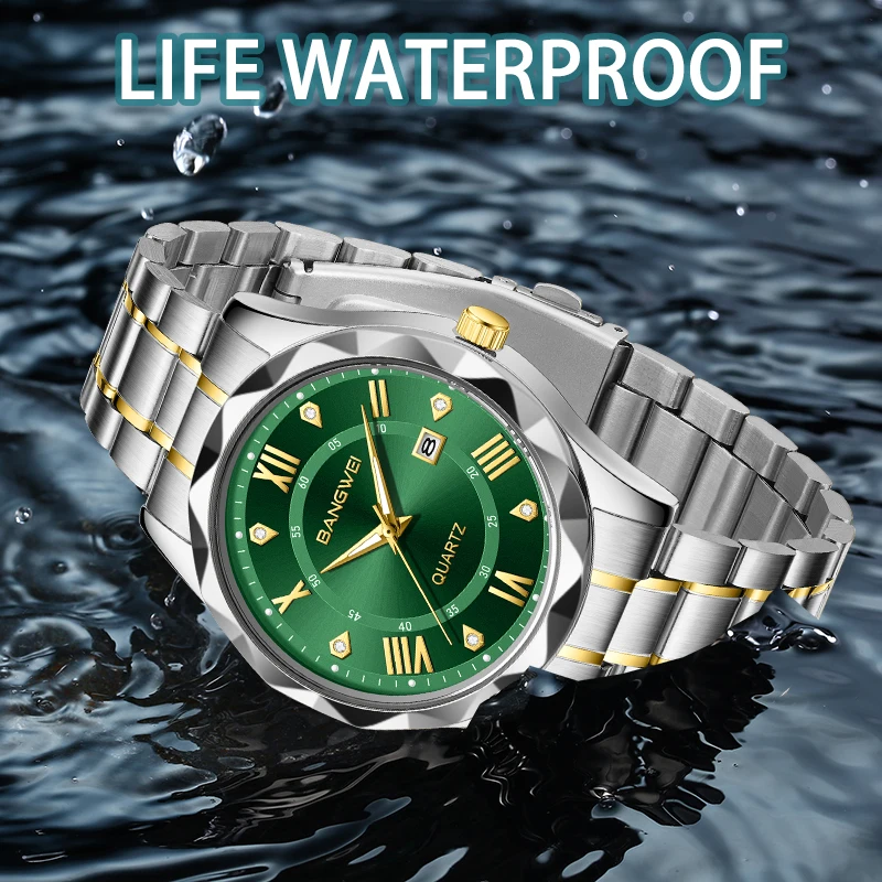 LIGE موضة فاخرة كوارتز ساعات رجالية الأعمال ساعة اليد عادية للرجال مقاوم للماء سوار غير القابل للصدأ تاريخ السيارات Reloj Hombre + صندوق