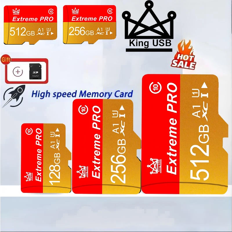 Premium Micro TF SD Card 256GB 128GB 64GB Memory Card TF Cards SD Cards Shockproof V10 Full HD for Tablet/GPS/Drone