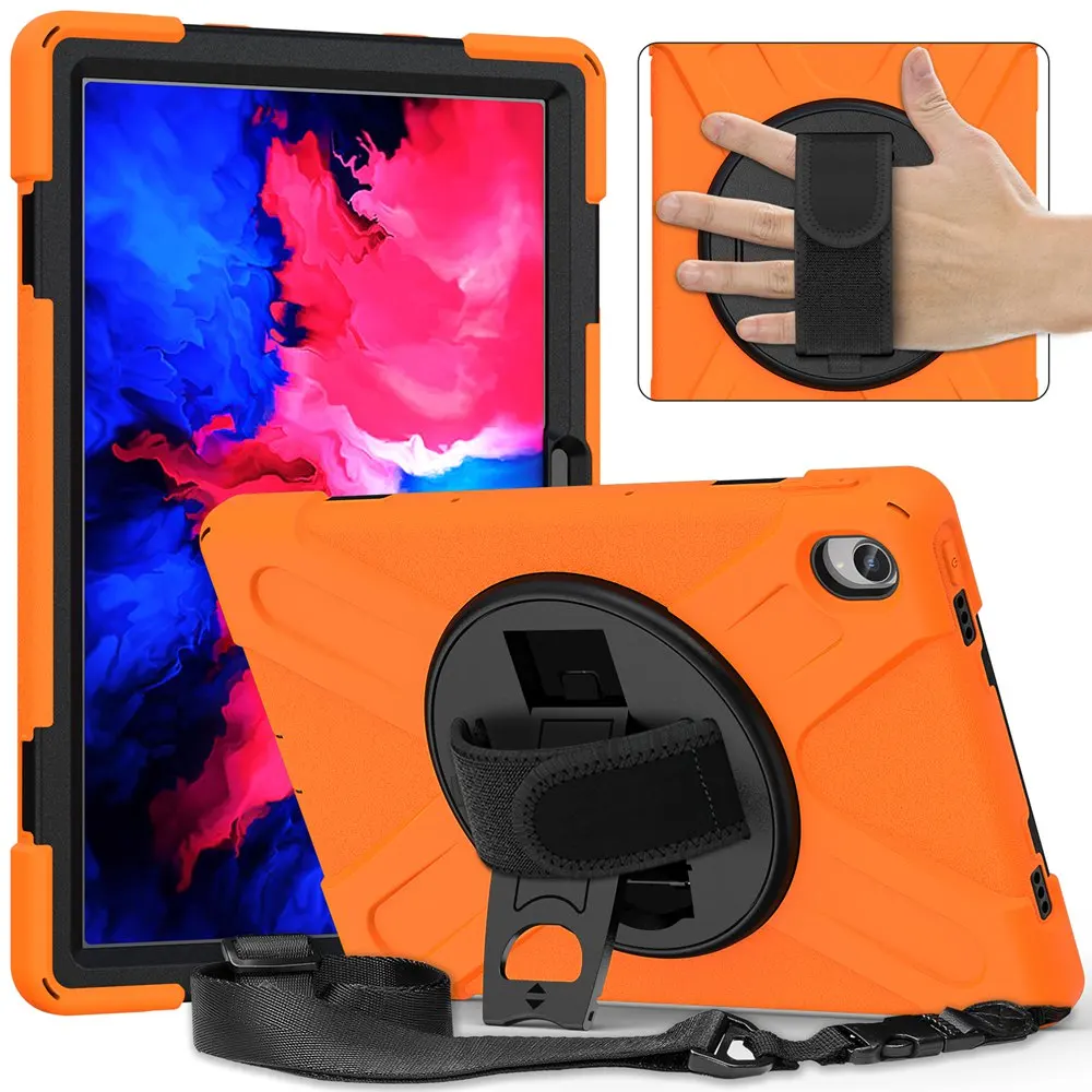 

Hand/shoulder Strap 360 Rotatable Kickstand Protective Case For Lenovo Tab P11 Plus 2021 / Tab P11 Case 11 Inch 2020 Cases