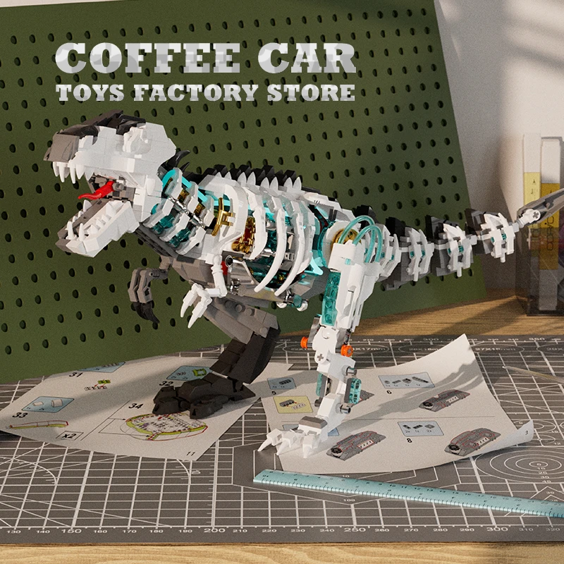 1000 + PCS Mech 공룡 빌딩 벽돌 키트 LED Mecha T-Rex 트리케라톱스 MOC 블록 모델 퍼즐 장난감 어린이 성인 선물 새로운