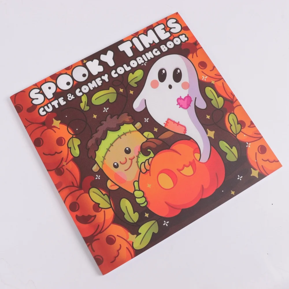 Spooky Times カラーリングブック - ユニークな表紙、若者や大人のためのリラックスとストレス解消、ハロウィーンやクリスマスに最適なギフト