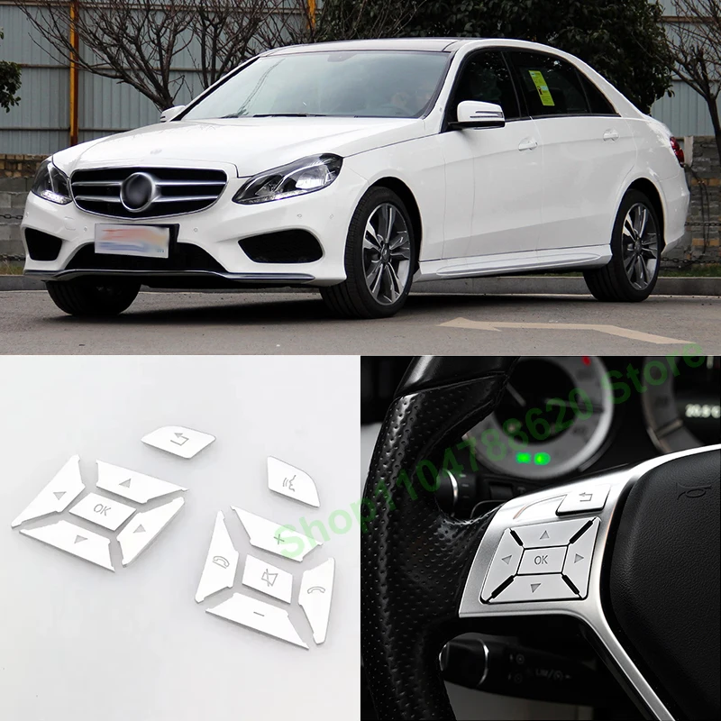 Steering Wheel Button Switch Trim Cover Sticker Decals For For Mercedes-benz B-Class 2012-2014 A C E CLA GLK CLS ML SLK Class
