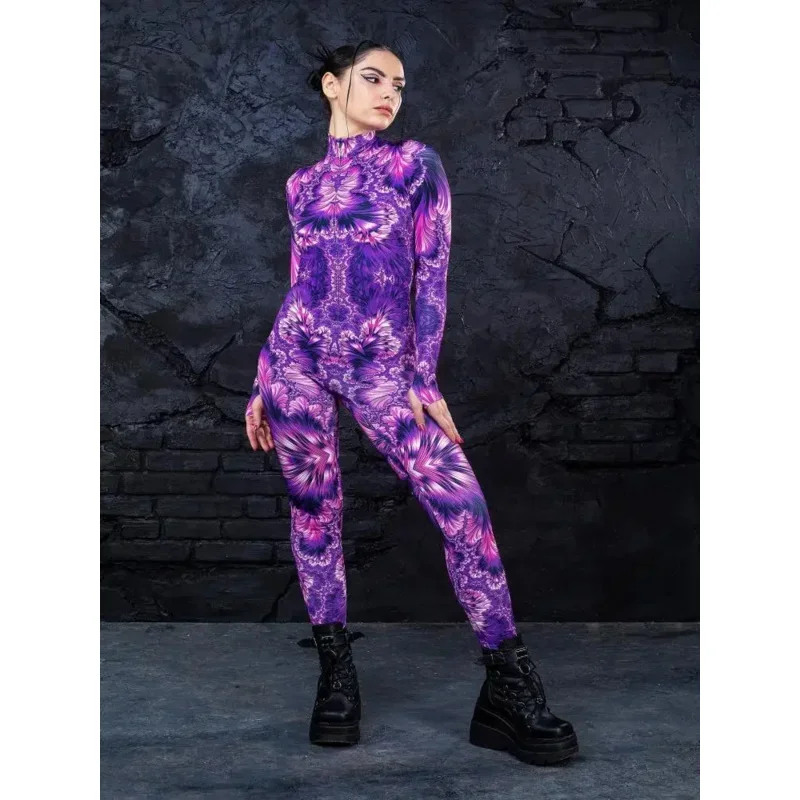 أزياء تنكرية متعددة الألوان للرجال Steampunk ثلاثية الأبعاد مطبوعة مثيرة ونحيفة للنساء بذلة أداء الهالوين كرنفال عطلة الزي