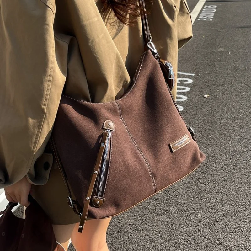 Women's Trendy Minimalist Hobo Bag with Matching Coin Pouch Casual Daily Office Travel Large Capacity Crossbody Shoulder Purse