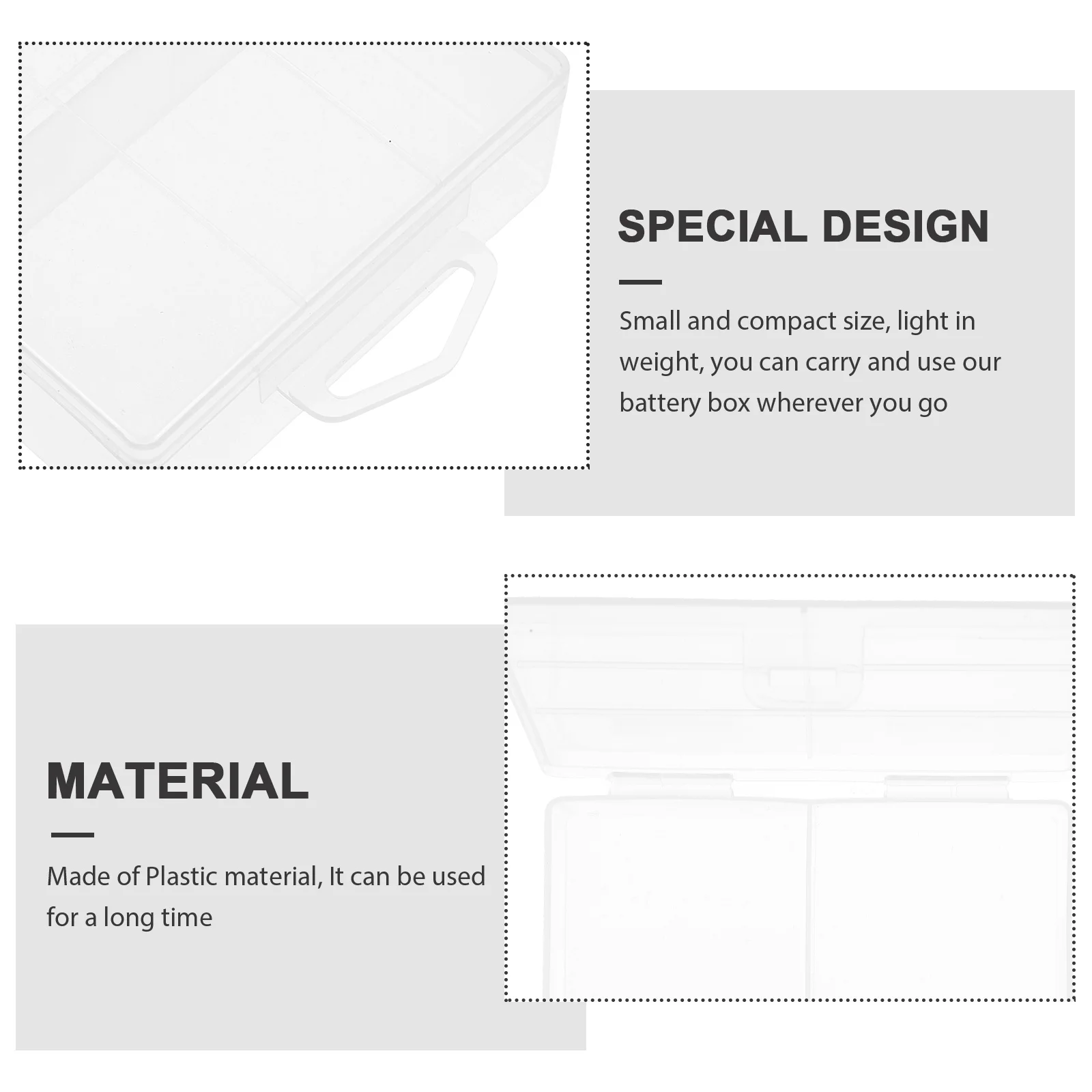 

Organizer Box Compact Plastic Storage Case For Aa Aaa Batteries Holder Small Accessories Container Storage