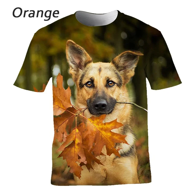 Summer Cool T-shirt German Shepherd Unisex Tops Tee Shirt Funny Dog 3D Printed Cute T Shirt