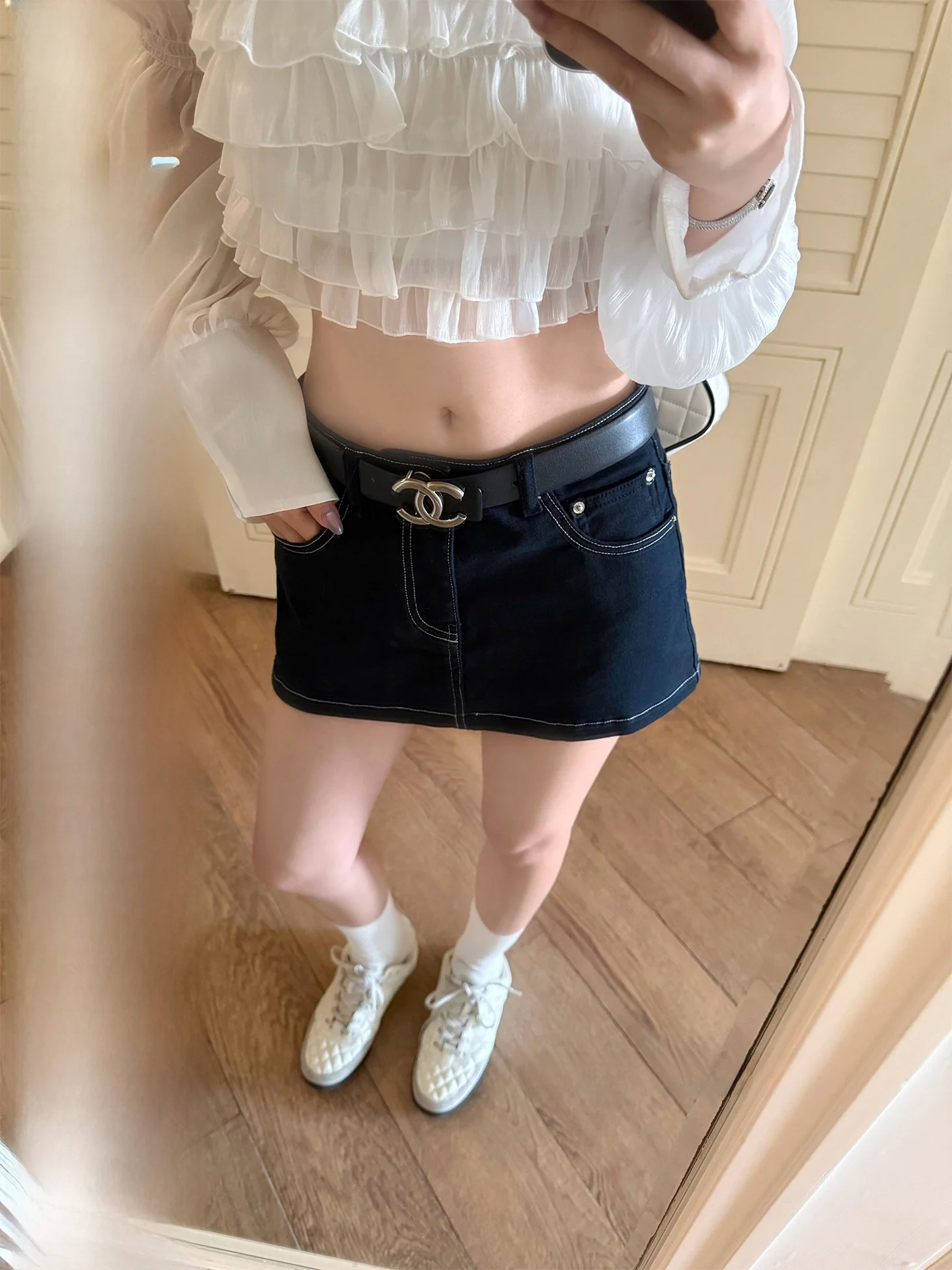 

Джинсовая юбка-трапеция Bankelili в корейском стиле с мультяшным ковбойским принтом, женская, весенняя, повседневная, с низкой талией, из смесового хлопка, облегающая, длинная юбка-клеш