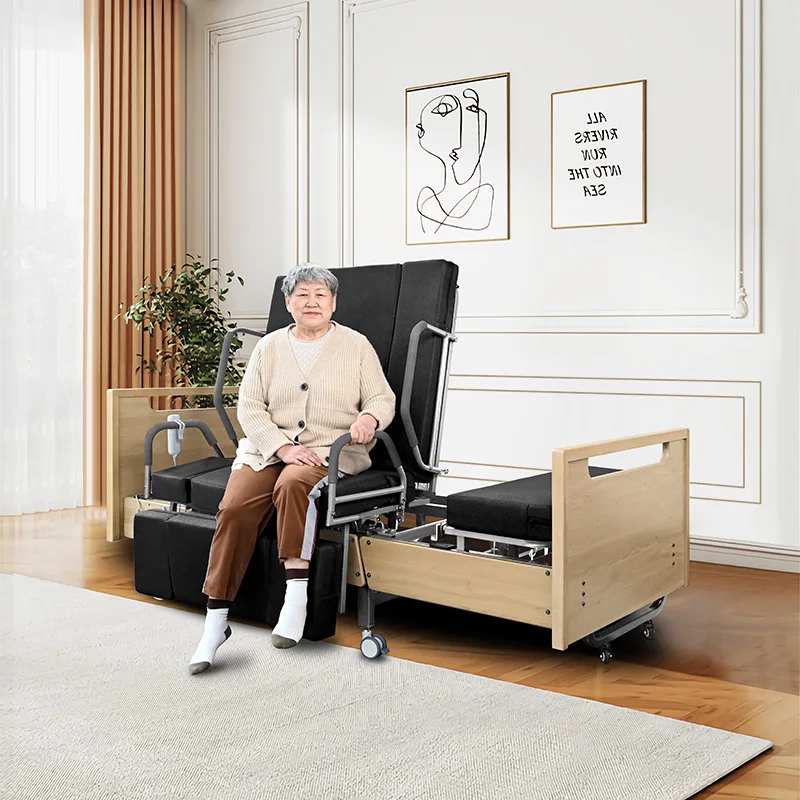 

Swivel bed home for the elderly to turn over and rotate multi-functional electric bed