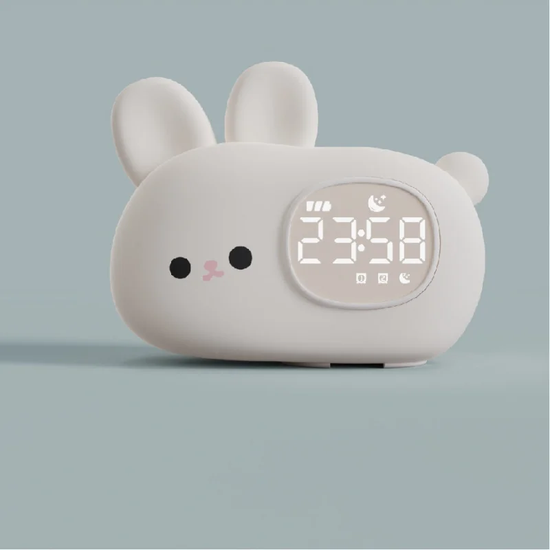 LED Animal Party Children's Electronic Clock Multi functional Bedroom School Student Sleepy Smart Bedhead Wake up Tool
