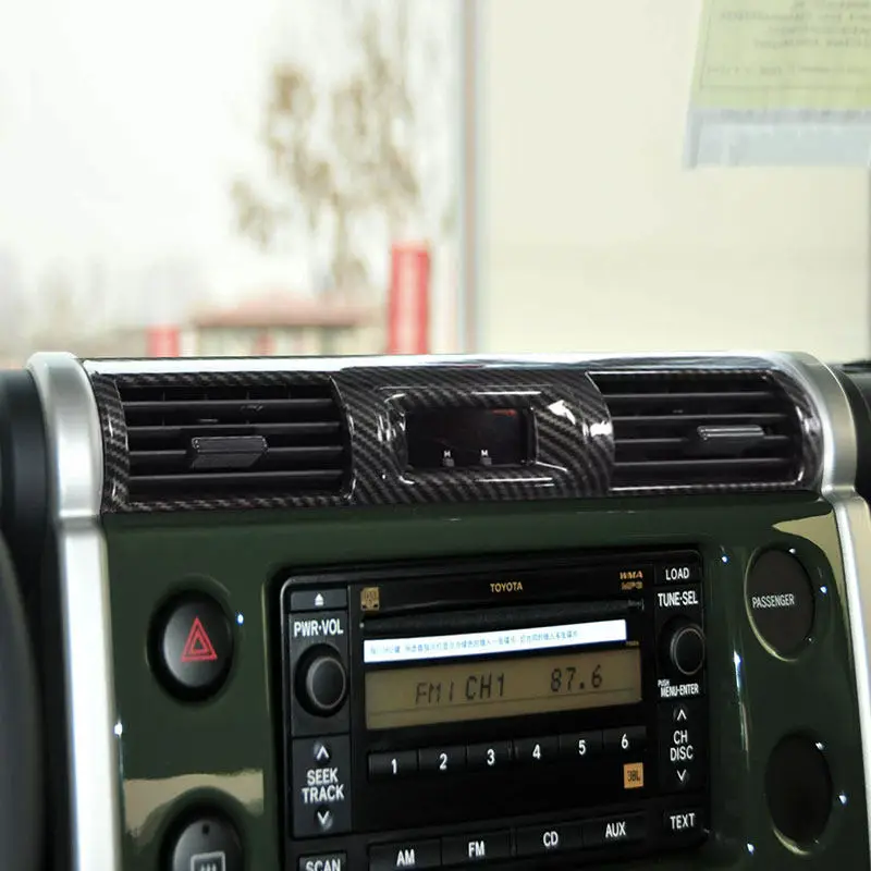 

Car Accessories Interior ABS Center Control Air Outlet Frame Cover For Toyota FJ Cruiser 2007-2021 Trim Decorative Sticker