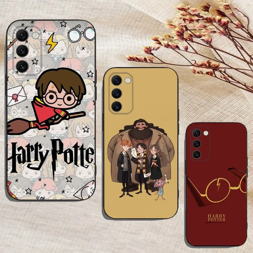 Cartoon Magic P-Potter Phone Case For Samsung Galaxy A20,A21s,A22,A31,A32,A52,A53,A72,73,A80,A91Soft Black Cover