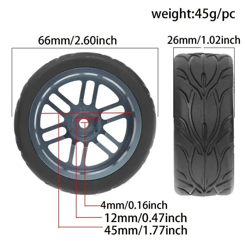 

1/10 RC Racing Wheels Tires Metal Wheel Rims Hub12mm Hex for RC Car HSP 94122 Tamiya XV01 TT02 HPI Kyosho Sakura CS D4