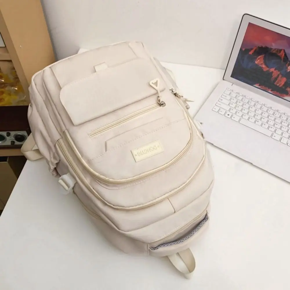 

Рюкзак для ноутбука в корейском стиле, простой школьный рюкзак, вместительный нейлоновый рюкзак для студентов, многослойный водонепроницаемый рюкзак для девочек, дорожный рюкзак