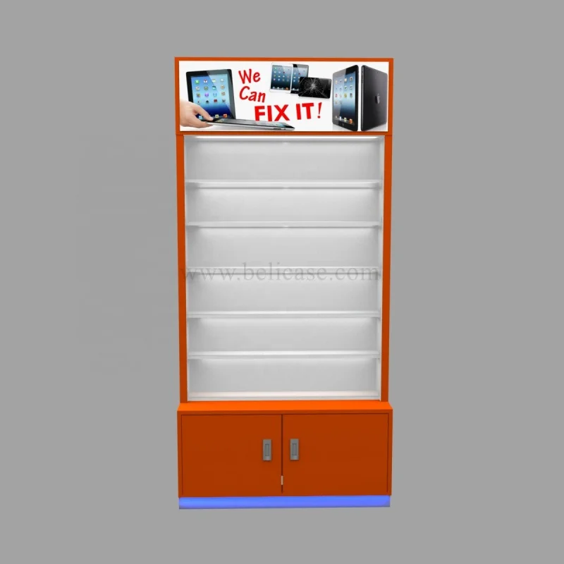 Custom Smartphone Repair Store Móveis, Celular Acessórios Display Wall Cabinet, Telefone Display Stand S, Mais recente Design