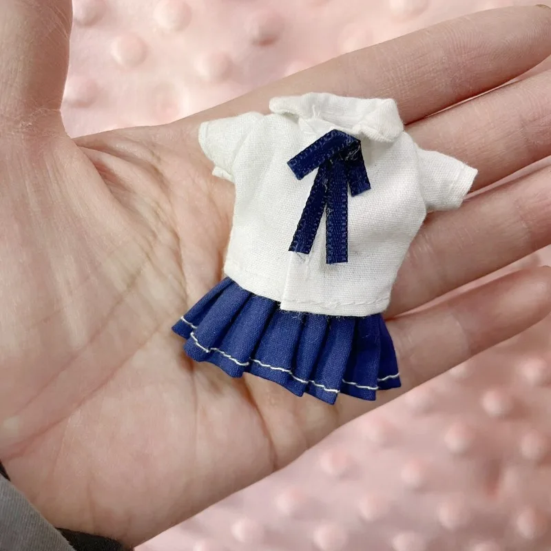 Image 3: En stock, figurines d'action à l'échelle 1/12, uniforme d'étudiant, chemise, jupe plissée, ensemble de vêtements, modèle pour poupées soldatesses de 6 pouces, DIY