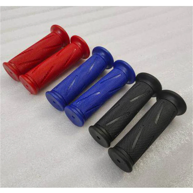 1 Pair Soft Rubber Motorcycle Handlebar Moto Hand Grips Gel For Cruiser Dirt Street Bike Scooter Grip Enduro Red Blue Black