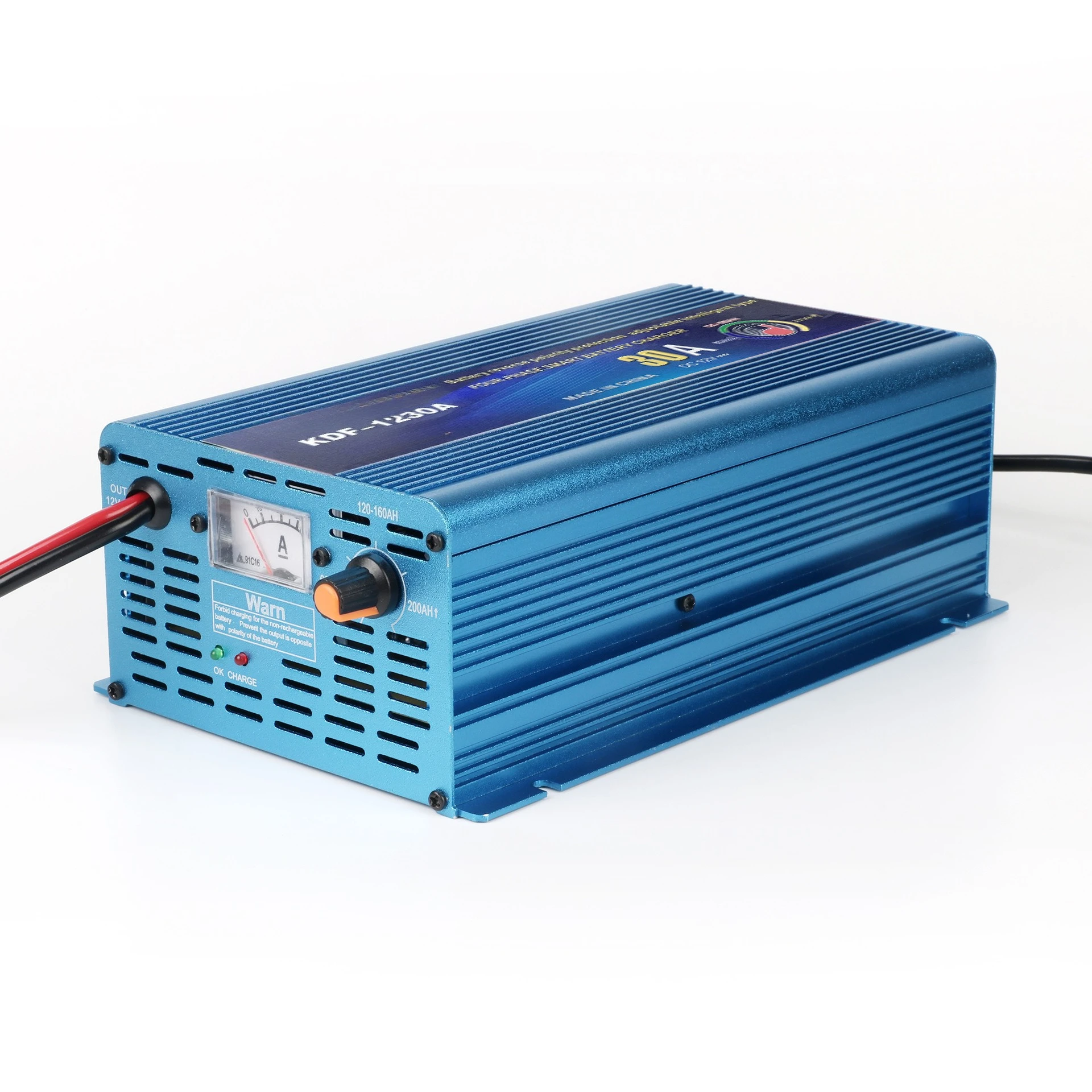 High Current 30A 12V Lead Acid Battery Charger Four Stage Intelligent Charging Machine For Vehicle Batteries