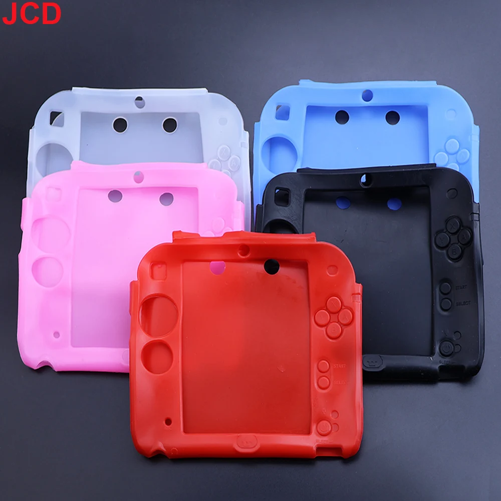 JCD 1pcs Silicone Game Console Protective Cover Shockproof Dustproof Waterproof Shell Anti Fall Soft Cover For 2DS Accessories