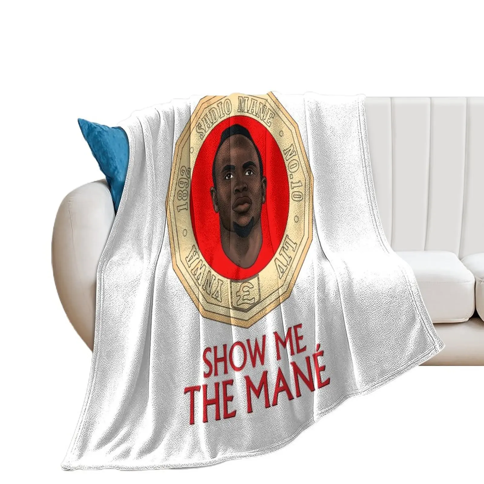 Liverpool Sadio Mane - Show Me The Mane Throw Blanket funny gift Retros Bed Fashionable Blankets