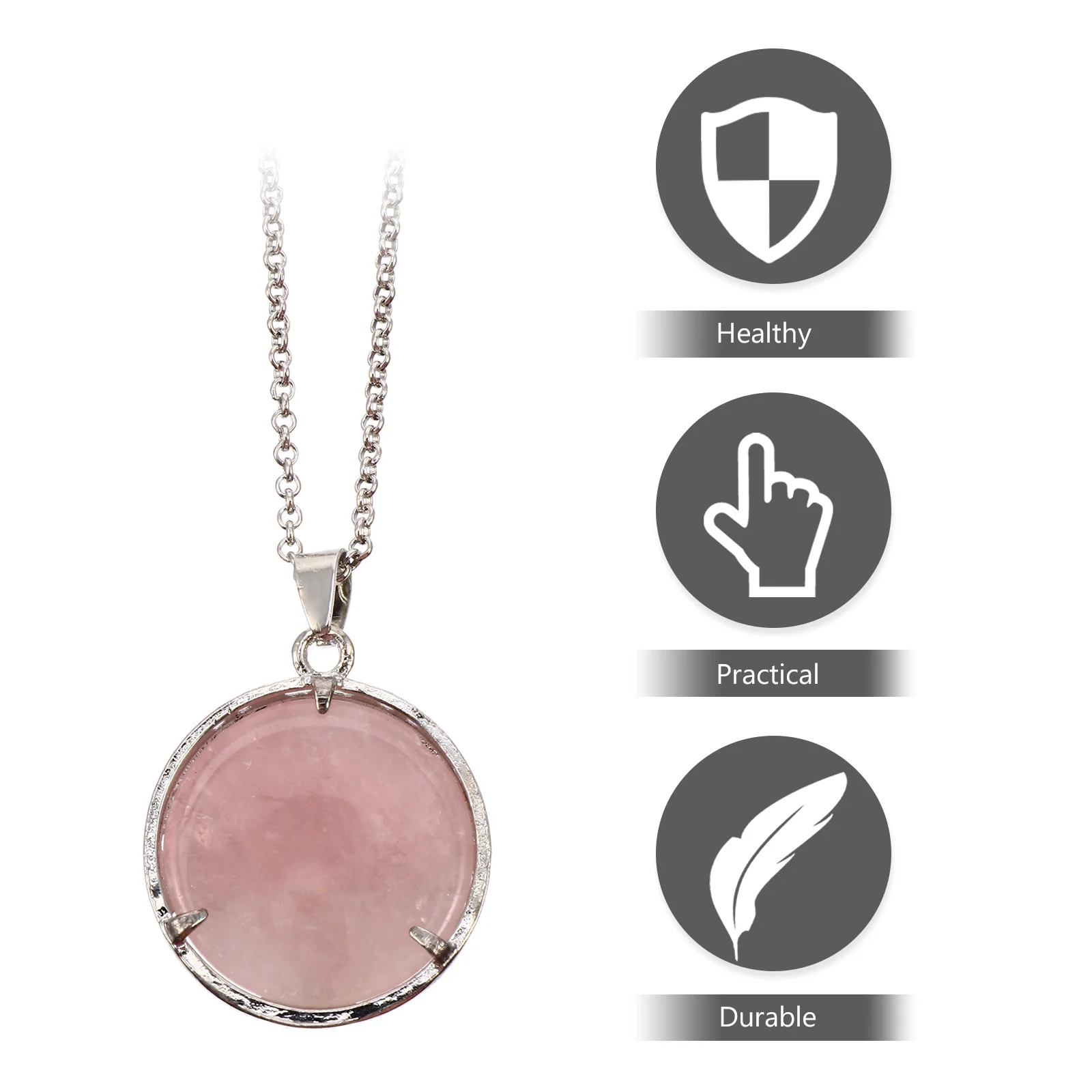 

2Pcs Life Tree Pendant Pink Crystal Necklace Durable Fashion Neck Lace Exquisite Decoration for Parties Festivals