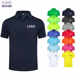 Multiple Sizes Business Work Polo shirts Solid Color Quick-drying Breathable Lapel Sports Polo Shirt  Customized Print Logo