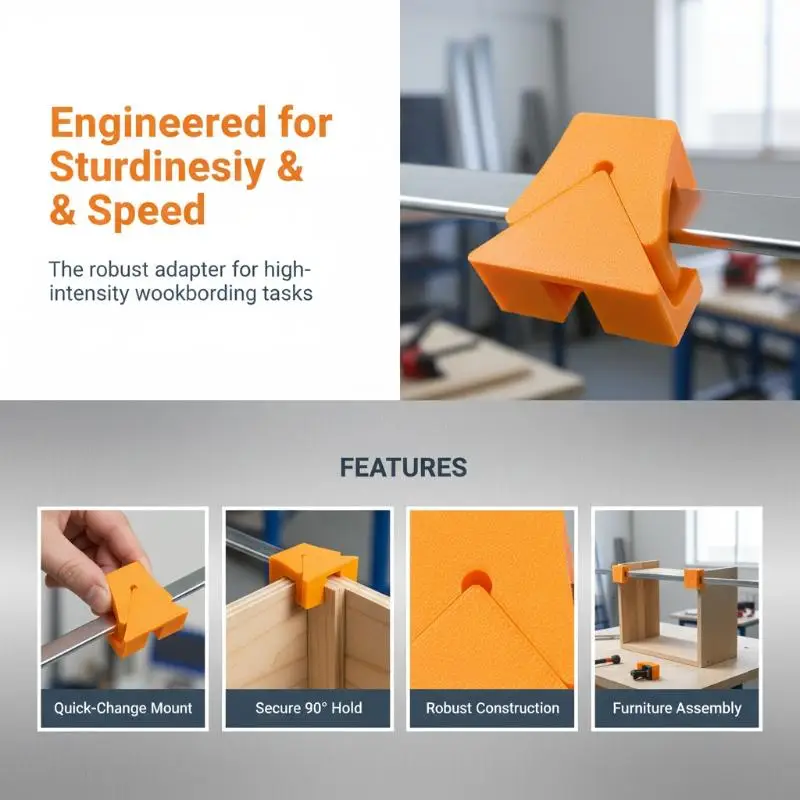 Quick Clamp Angle Adapter Wear Resistant Scratch Proof Fast Clamping Tool for Woodworking Home DIY Furniture Renovation Projects