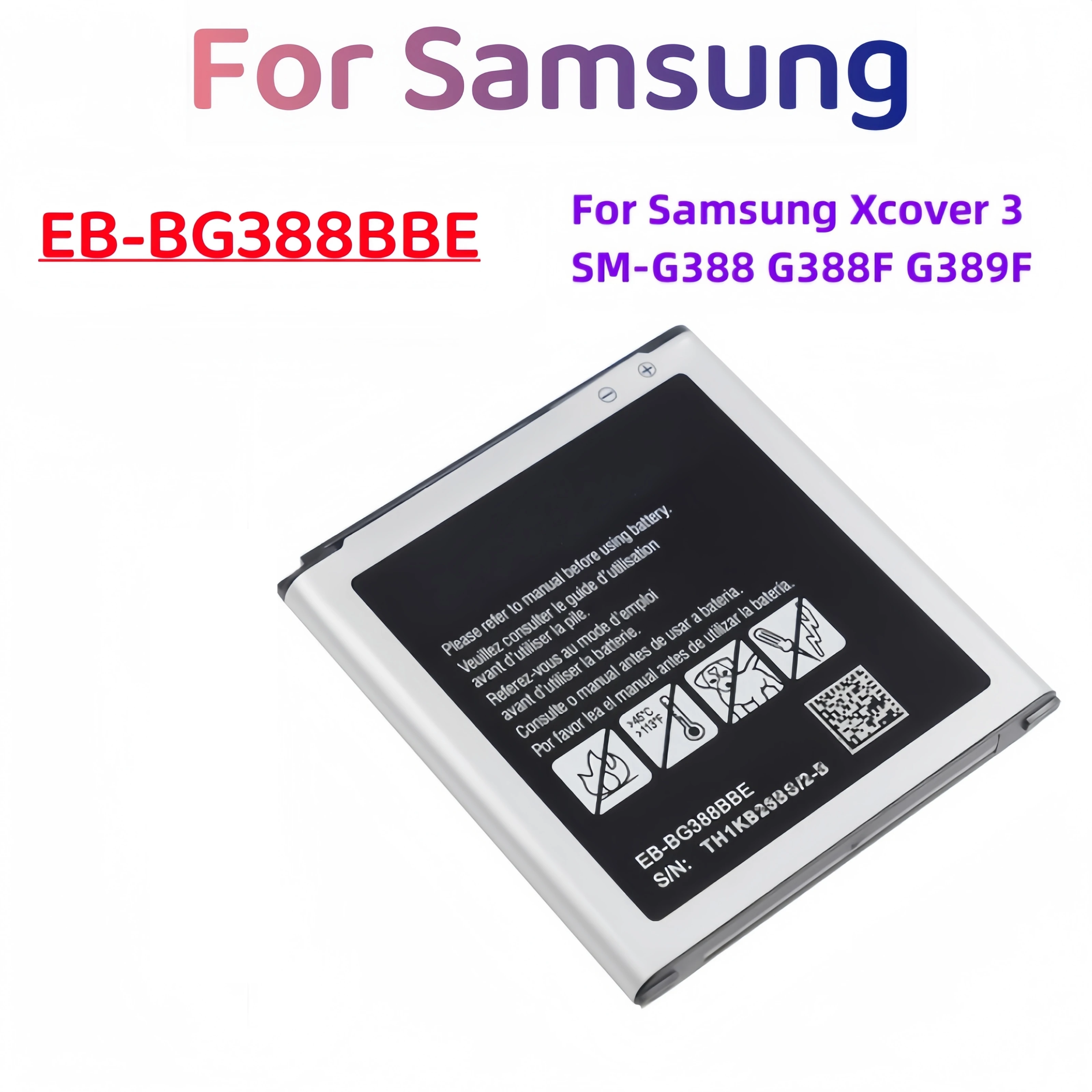 EB-BG388BBE Replacement 2200mAh Battery For Samsung Galaxy Xcover 3 SM-G388 G388F G389F Batteries NO NFC