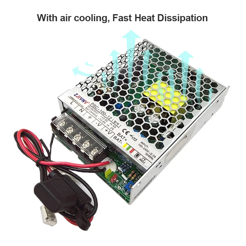 PSC-100-12 PSC-100-24 New UPS Charge Switching Power Supply with Fuse 100W 13.8V 2A 27.6V 1A for Charge