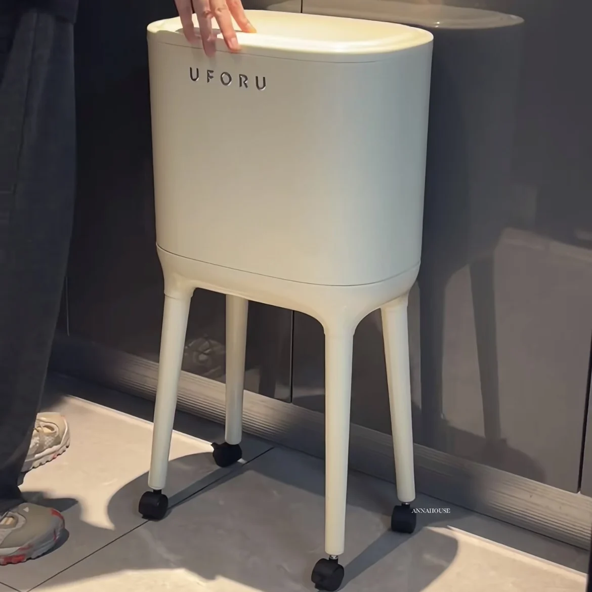 

Большая емкость для кухни Tra Can No Bent Over High Foot для дома, гостиной, роскошный смысл, движущийся букет для хранения, пластиковый Pr pe