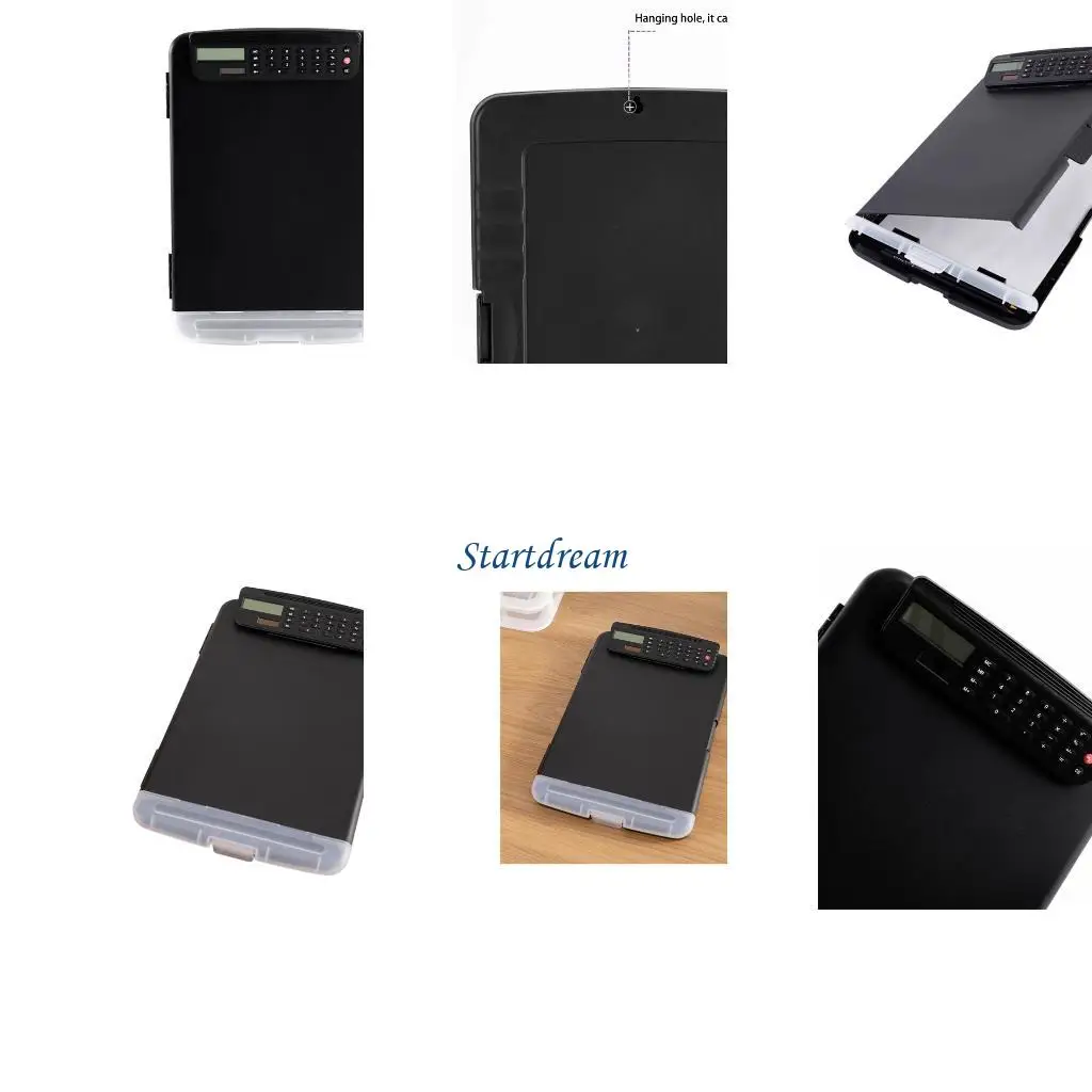 

Document Storage Box with Clipboard and Calculator Space Saving File Organiser K92C
