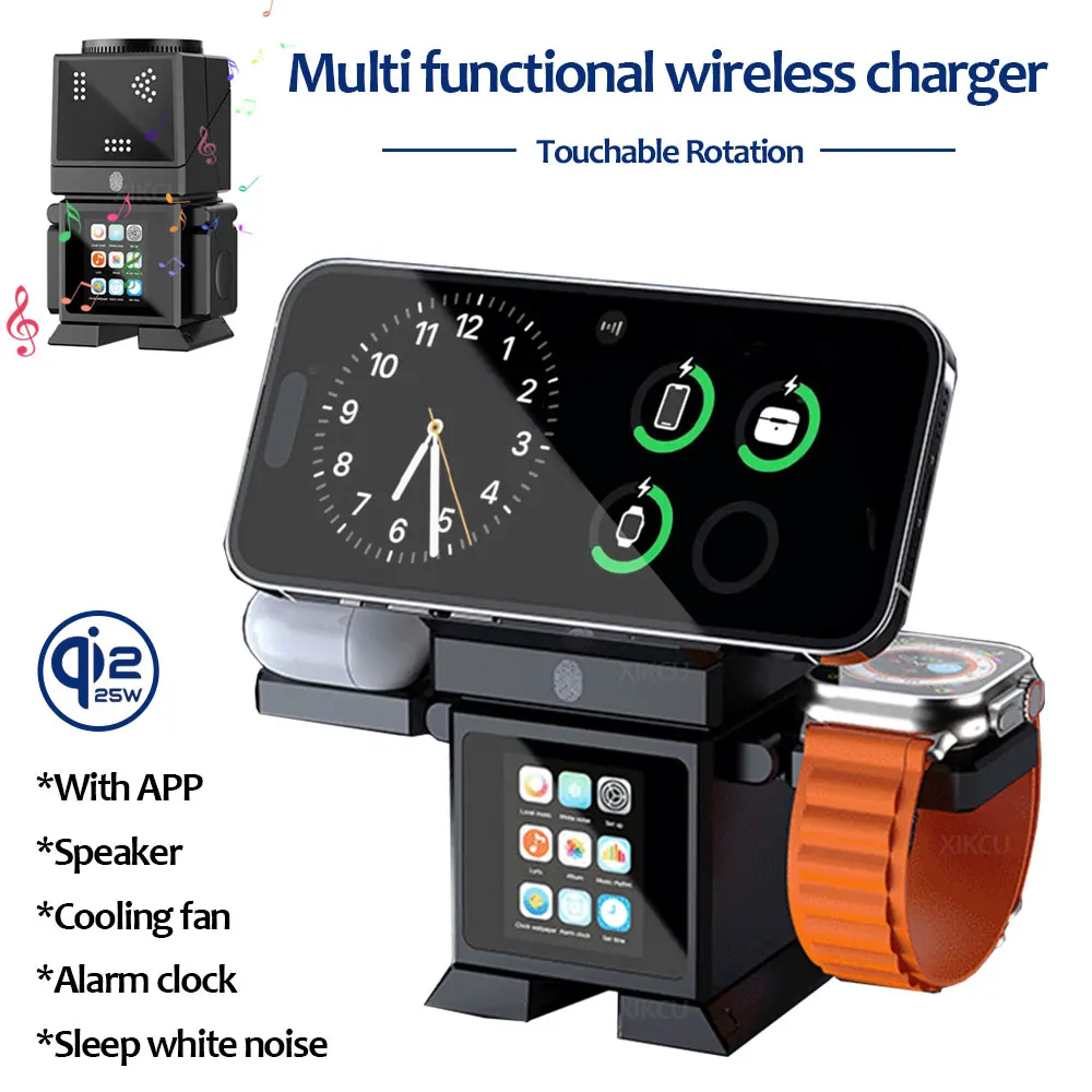 ventola-di-raffreddamento-qi22-25w-con-caricatore-wireless-magnetico-altoparlante-bluetooth-sveglia-rotazione-touch-per-iphone-iwatch-e-airpods