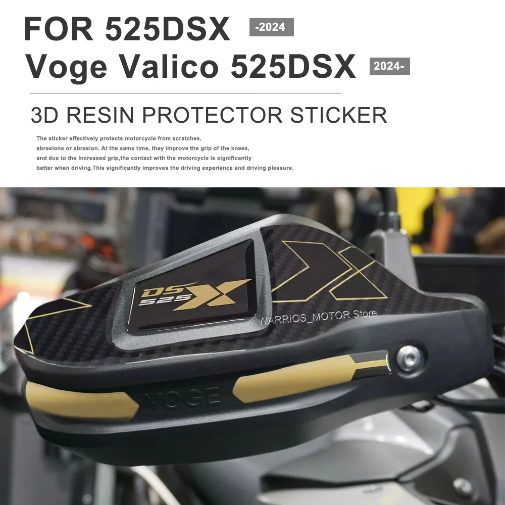 DSX DS X 525DSX For Voge Valico 525DSX 2024 3D Gel Epoxy Resin Tank Pad Protection Stickers Kit Waterproof Anti-slip Protection