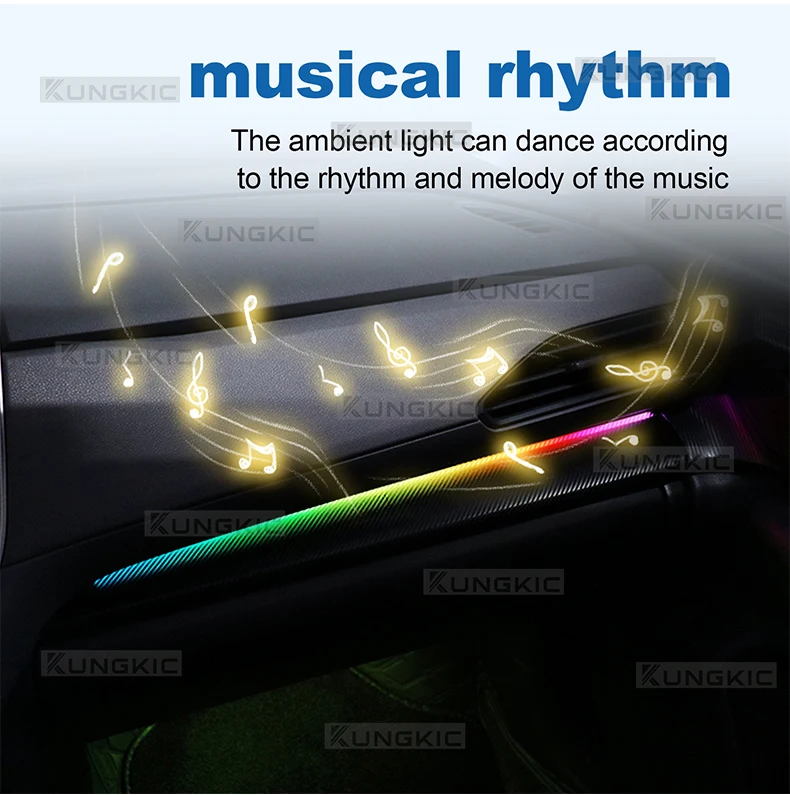 LED-Ambientbeleuchtungsstreifen für Subaru Crosstrek/Impreza 2024 2025 2026 und WRX 2022-2026, Instrumenten- und Fußraum-Atmosphärenlampe – Detail 6